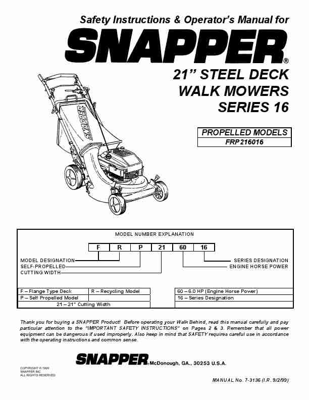 Snapper Lawn Mower FRP216016-page_pdf